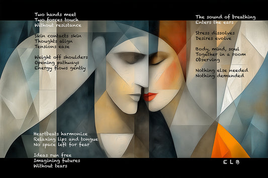 Coffee Create 2 poetry art print with coffee and creativity by E. Laurence Bake"