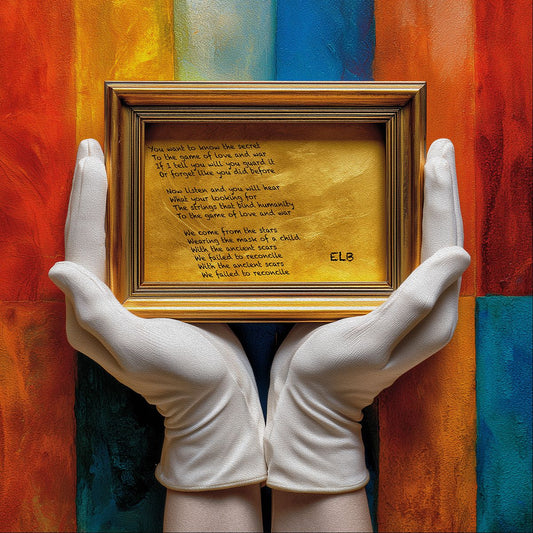 Love and War poetry art print with conflict and duality by E. Laurence Bake