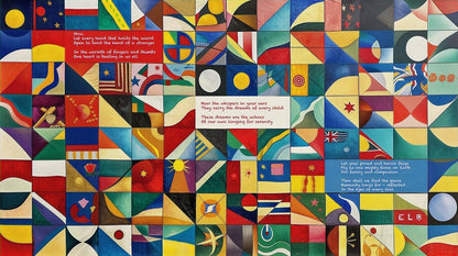 Peace poetry art print with unity and reconciliation by E. Laurence Bake