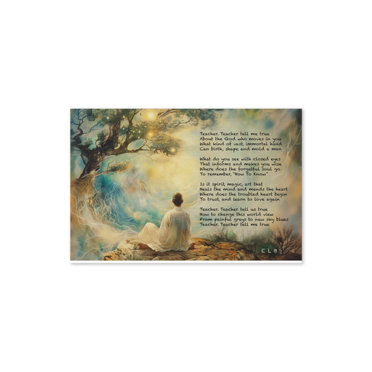Painted Poem Keepsake Card - Teacher Teacher