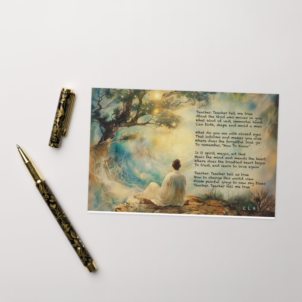 Painted Poem Keepsake Card - Teacher Teacher