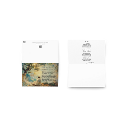 Painted Poem Keepsake Card - Teacher Teacher
