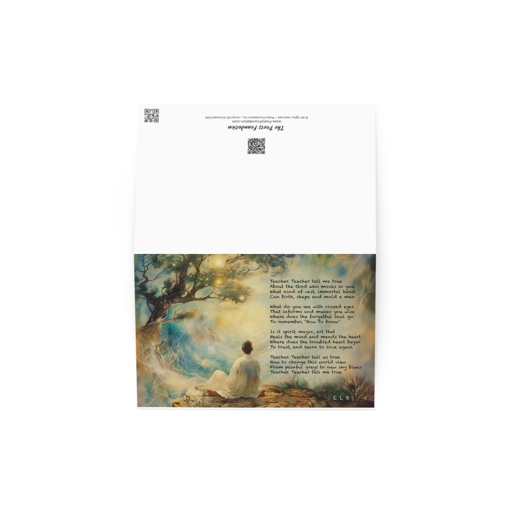 Painted Poem Keepsake Card - Teacher Teacher